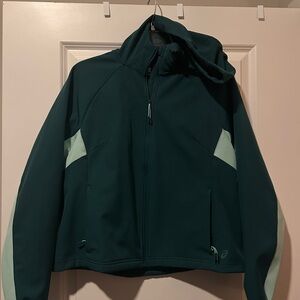 Asics Green and Light Teal Zip Up
